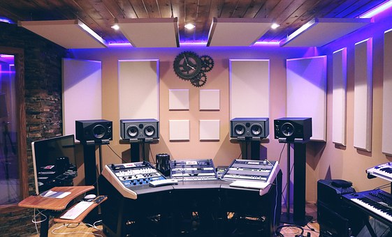panneau acoustique dans un studio