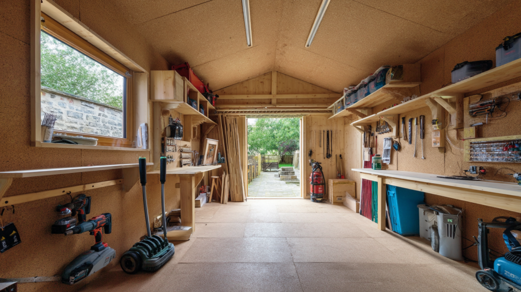un atelier dont le plancher et le plafond sont isolés avec du liège prélambourdé