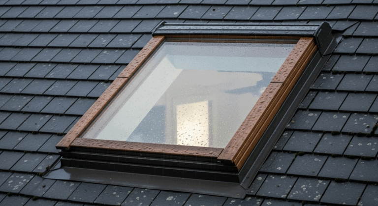 fenêtre de toit vu de l&#039;extérieur