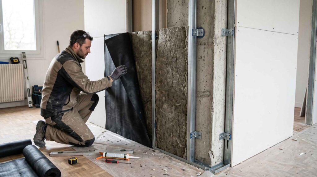 matériaux-amortissage-bruit-de-vibration-dans-le-mur-appartement
