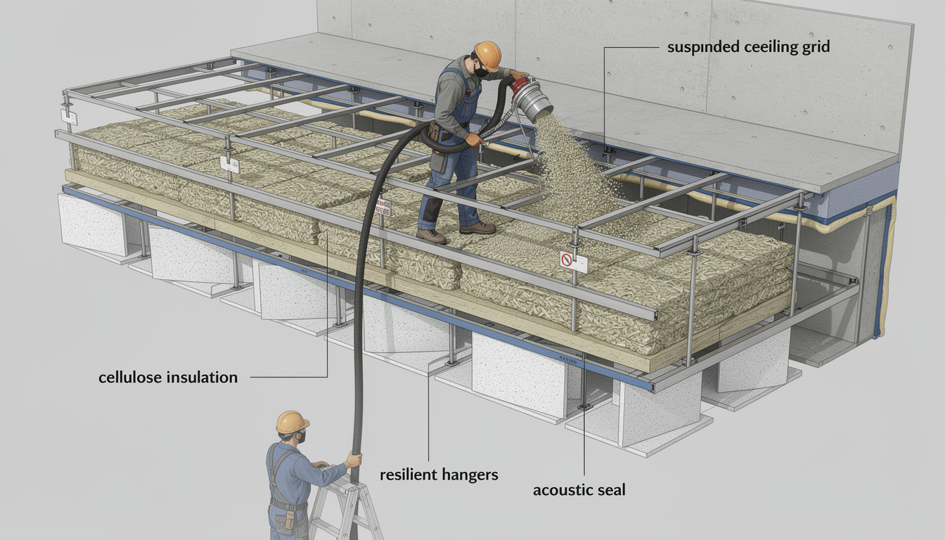découvrez si la ouate de cellulose est efficace pour insonoriser un faux plafond et améliorer l'isolation acoustique de votre intérieur.